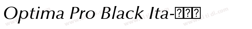 Optima Pro Black Ita字体转换